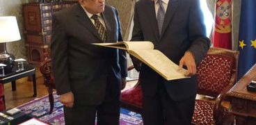الدكتور مصطفي الفقي مع الرئيس البرتغالي