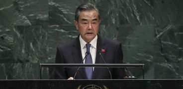 وزير الخارجية الصيني وانج يي خلال كلمته أمام الجمعية العامة للأمم المتحدة