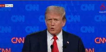 دونالد ترامب أثناء المناظرة