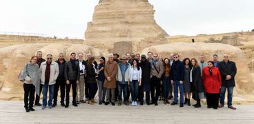 وزيرة التعاون الدولى تصطحب وفد البنك الدولى فى جولة الاهرامات والمتحف المصرى الكبير