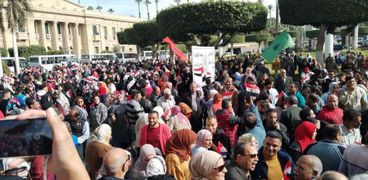 جانب من مسيرات جامعة القاهرة اليوم