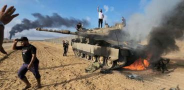 حرق دبابة إسرائيلية