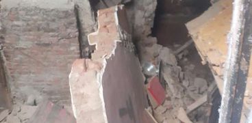 انهيار سقف منزل بشبرا