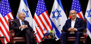 الرئيس الأمريكي، جو بايدن، ورئيس الوزراء الإسرائيلي بنيامين نتنياهو