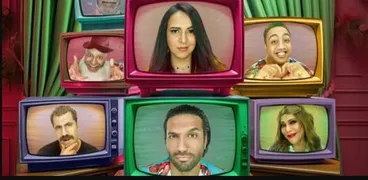 حسن الرداد وإيمي سمير غانم في مسرحية التليفزيون
