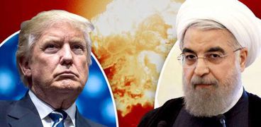 الرئيس الأمريكي والرئيس الإيراني حسن روحاني