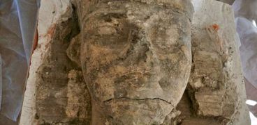 تمثال أبو الهول المكتشف بغرب الأقصر