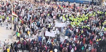 أهالي سوهاج في مسيرات تأييد ترشح الرئيس السيسي