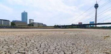ارتفاع درجات الحرارة فى أوروبا يحول نهر "الراين" إلى أرض جرداء
