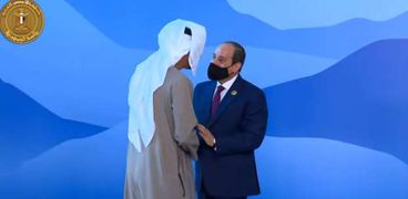 الرئيس السيسي يستقبل رئيس دولة الإمارات في قمة المناخ