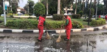 جهود محافظة القاهرة في إزالة آثار الأمطار اليوم