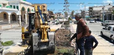 حملة نظافة مكثفة بمدينة مصيف بلطيم وتوابعها إستعدادا للربيع