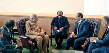السيسي يلتقي رئيس وزراء الهند