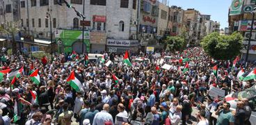 جانب من الإضراب الشامل فى فلسطين