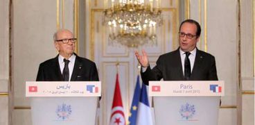 الرئيس التونسي مع نظيره الفرنسي