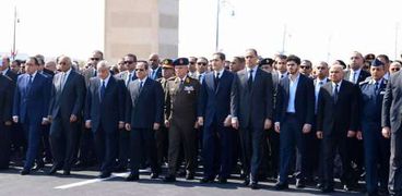 جانب من جنازة الرئيس الأسبق مبارك