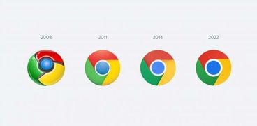 تطور شكل شعار «جوجل كروم»