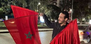 أعلام المغرب في شوارع القاهرة