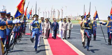 مشاركة الرئيس السيسي في افتتاح قاعدة محمد نجيب العسكرية