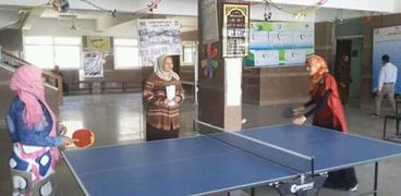 مسابقات تنس طاوله لطلاب التعليم الفتوح في المنيا