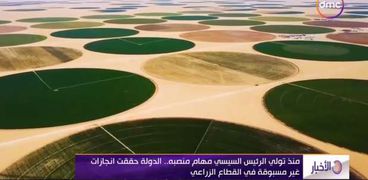 إنجازات القطاع الزراعي في عهد الرئيس عبدالفتاح السيسي