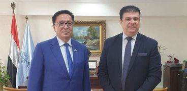 حسين زين وسفير كازاخستان بالقاهرة