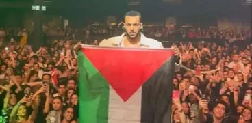 ويجز يرفع العلم الفلسطيني