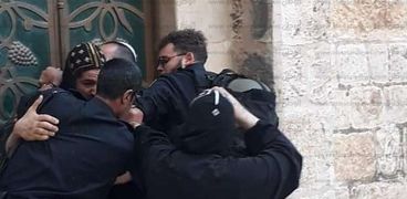 الاعتداء الإسرائيلي على الرهبان