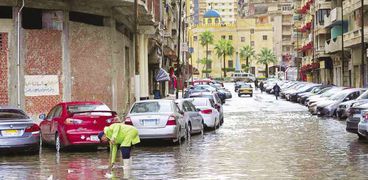 الإسكندرية تعرضت لأمطار غزيرة