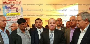 محافظ كفر الشيخ ورئيس القابضة يدشنان حملة ترشيد المياه