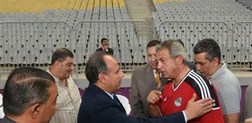 محافظ الإسكندرية ووزير الشباب والرياضة يشهدان تدريب المنتخب الوطني