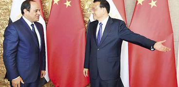رئيس الوزراء الصينى فى استقبال «السيسى»