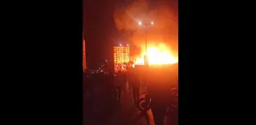 حريق في ستوديو الأهرام