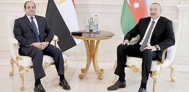 الرئيس عبدالفتاح السيسى خلال لقائه رئيس جمهورية أذربيجان