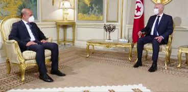 الرئيس التونسي قيس سعيد يستقبل نائب رئيس المجلس الرئاسي الليبي عبد الله اللافي