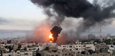 غارة إسرائيلية على قطاع غزة الفلسطيني