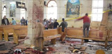 اثار تفجير كنيسة مار جرجس بطنطا