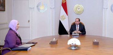 الرئيس عبد الفتاح السيسي خلا اجتماعه اليوم مع نيفين القباج وزيرة التضامن الاجتماعي