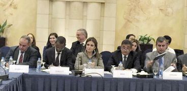 وزيرة التعاون خلال اجتماع مبادرة البنك الدولى بالأردن
