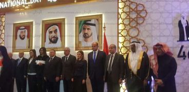 محافظ مطروح خلال حضور احفالات سفارة الإمارات بالعيد الوطنى