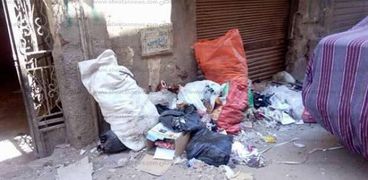 اكوام القمامة امام بيوت شبرا الخيمة في العيد