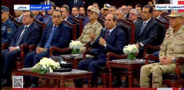 الرئيس السيسي خلال إفتتاح مجمع مصانع الأسمدة