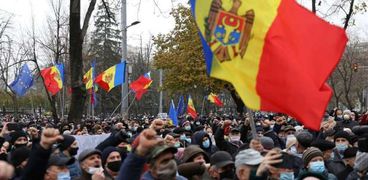 محتجون في دولة مولدوفا