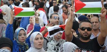 مسيرات لدعم القضية الفلسطينية