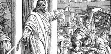 صورة تعبيرية لتطهير المسيح للهيكل في القدس