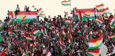 الأكراد يحتفلون بالاستفتاء بأربيل