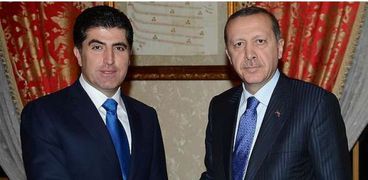 اردوغان ورئيس وزراء الإقليم الكردي في شمال العراق نجيرفان بارزاني