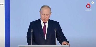 الرئيس الروسي في كلمة نقلتها قناة «القاهرة الإخبارية»