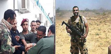 الشهيد أحمد المنسي والإرهابي هشام عشماوي بعد القبض عليه فى ليبيا