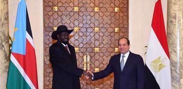 الرئيس عبدالفتاح السيسي ونظيره الجنوب سوداني سلفاكير